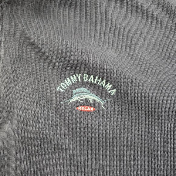 Tommy Bahama Relax Sweater Mens 2XL Gray Long Sleeve Pullover 1/4 Zip Outdoor - Picture 3 of 12